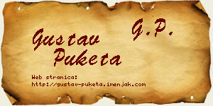 Gustav Puketa vizit kartica
